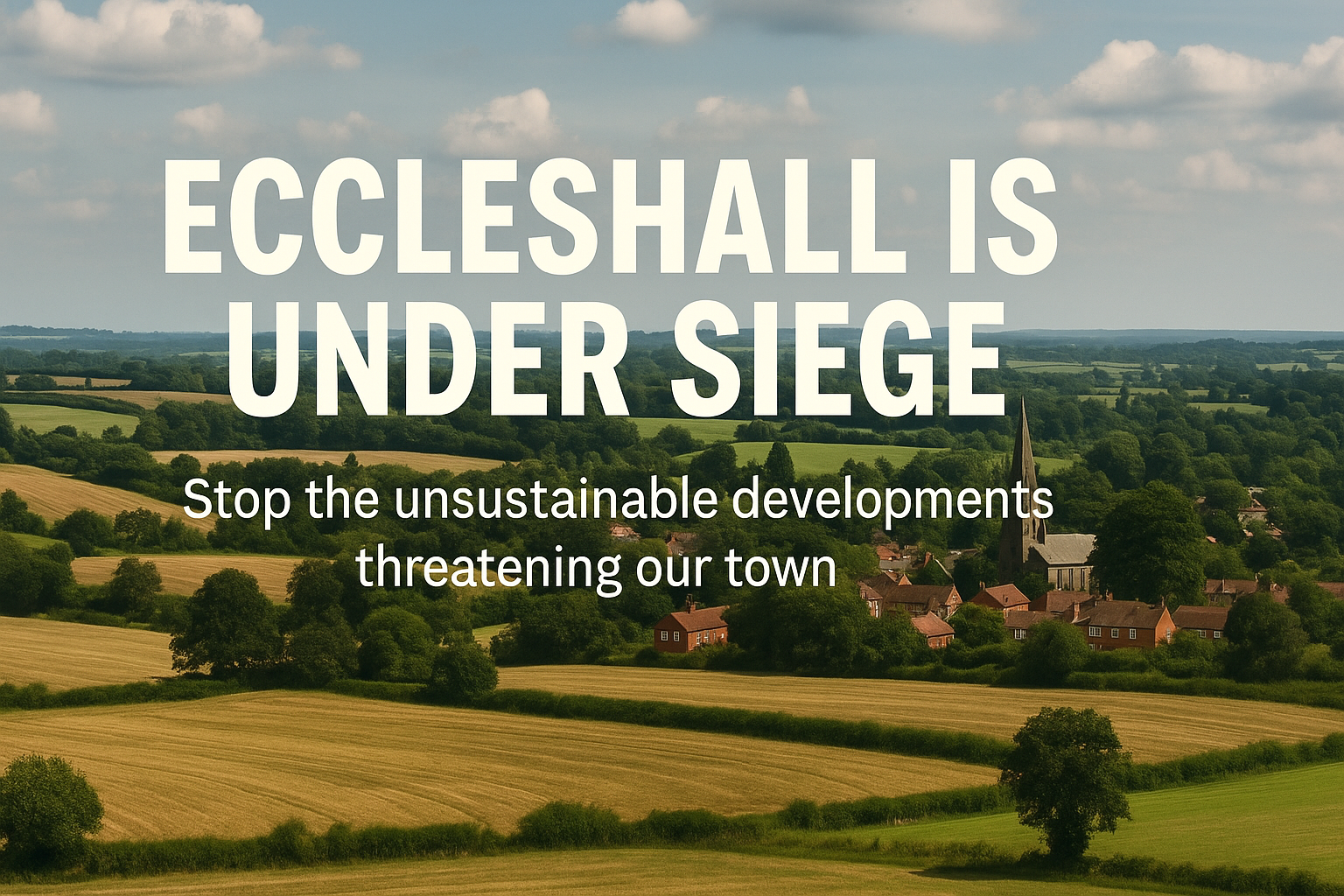 Eccleshall is under seige, stop the unsustainable developments threatening our town